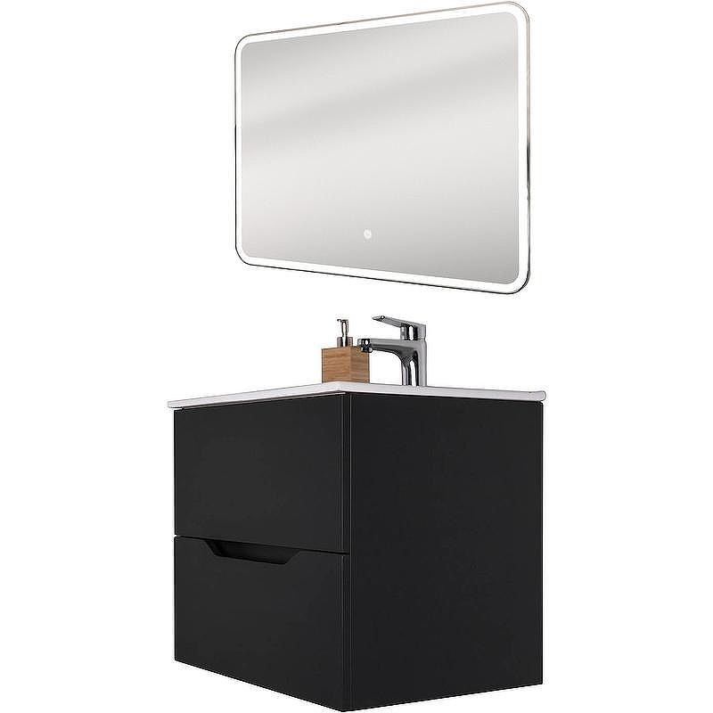 Тумба с раковиной Orange Li-100Tub+Ra подвесная Черная матовая, купить, цена, заказать, магазин, доставка, скидка, промокод, купить, цена, заказать, магазин, доставка, скидка, промокод