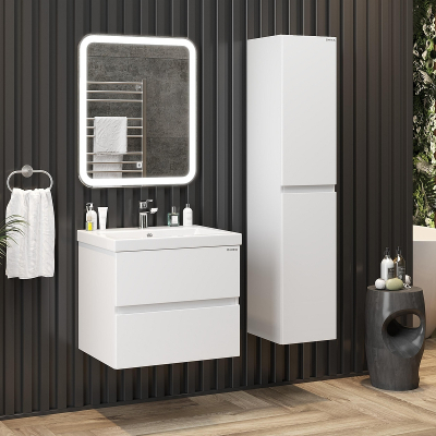 Шкаф пенал Onika Эвада 30 403079 подвесной цвет Белый