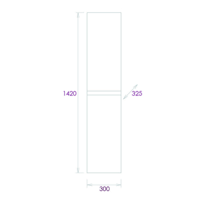 Шкаф пенал Onika Эвада 30 403079 подвесной цвет Белый