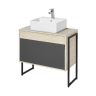 Тумба под раковину Aquaton Лофт Урбан 80 1A247601LQX60 подвесная Cерый графит Дуб орегон, купить, цена, заказать, магазин, доставка, скидка, промокод, купить, цена, заказать, магазин, доставка, скидка, промокод