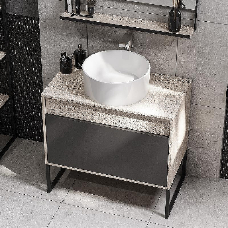 Тумба под раковину Aquaton Лофт Урбан 80 1A247601LQX60 подвесная Cерый графит Дуб орегон, купить, цена, заказать, магазин, доставка, скидка, промокод, купить, цена, заказать, магазин, доставка, скидка, промокод