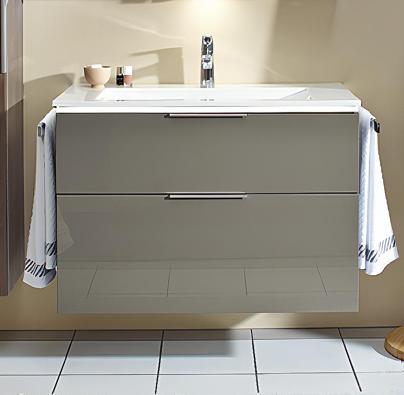 Тумба с раковиной Burgbad Eqio 93 SEYQ093F2010C001*1 подвесная Серый глянец, купить, цена, заказать, магазин, доставка, скидка, промокод, купить, цена, заказать, магазин, доставка, скидка, промокод