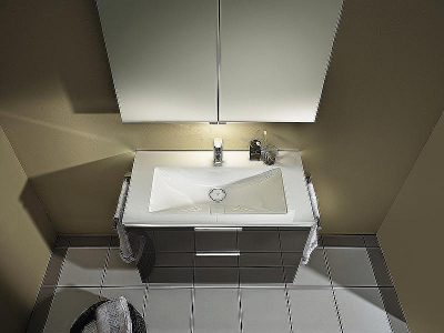 Тумба с раковиной Burgbad Eqio 93 SEYQ093F2010C001*1 подвесная Серый глянец