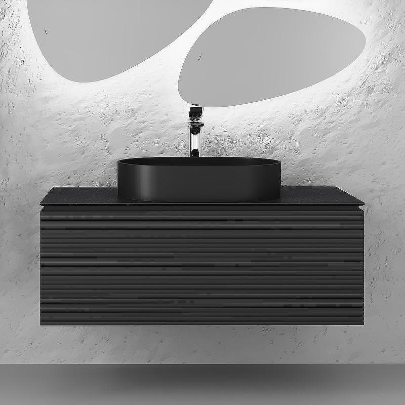 Тумба под раковину Jorno Stone 100 Stn.01.100/P/A/JR подвесная Антрацит, купить, цена, заказать, магазин, доставка, скидка, промокод, купить, цена, заказать, магазин, доставка, скидка, промокод