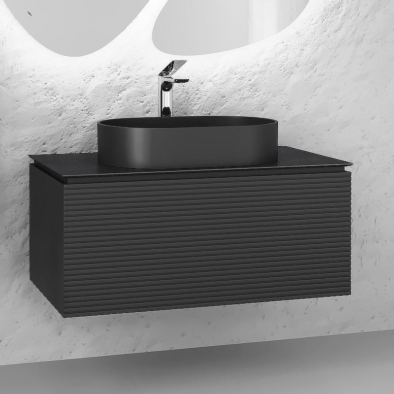 Тумба под раковину Jorno Stone 100 Stn.01.100/P/A/JR подвесная Антрацит, купить, цена, заказать, магазин, доставка, скидка, промокод, купить, цена, заказать, магазин, доставка, скидка, промокод