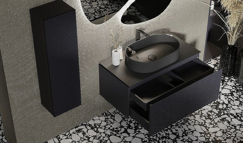 Тумба под раковину Jorno Stone 100 Stn.01.100/P/A/JR подвесная Антрацит, купить, цена, заказать, магазин, доставка, скидка, промокод, купить, цена, заказать, магазин, доставка, скидка, промокод