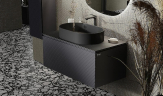 Тумба под раковину Jorno Stone 100 Stn.01.100/P/A/JR подвесная Антрацит, купить, цена, заказать, магазин, доставка, скидка, промокод, купить, цена, заказать, магазин, доставка, скидка, промокод