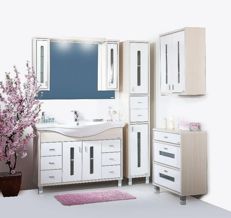 Подвесной шкаф Бриклаер Бали 60 4627125412165 Светлая лиственница Белый глянцевый, купить, цена, заказать, магазин, доставка, скидка, промокод, купить, цена, заказать, магазин, доставка, скидка, промокод