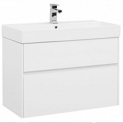 Тумба под раковину Aquanet Бруклин 85 подвесная Белая 203960