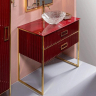 Тумба под раковину Boheme Armadi Art Monaco 100 867-100-RG Бордо глянец Золото, купить, цена, заказать, магазин, доставка, скидка, промокод, купить, цена, заказать, магазин, доставка, скидка, промокод