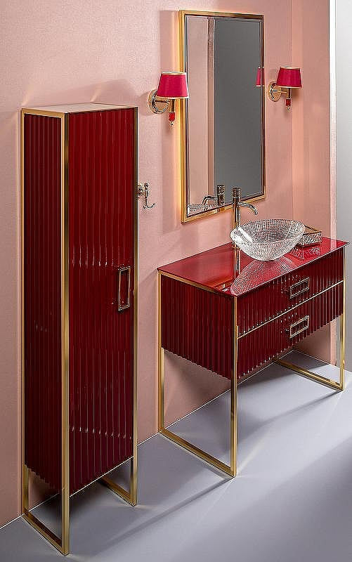 Тумба под раковину Boheme Armadi Art Monaco 100 867-100-RG Бордо глянец Золото, купить, цена, заказать, магазин, доставка, скидка, промокод, купить, цена, заказать, магазин, доставка, скидка, промокод