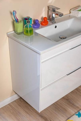 Тумба под раковину Aquanet Тулон 100 183396 подвесная Белая