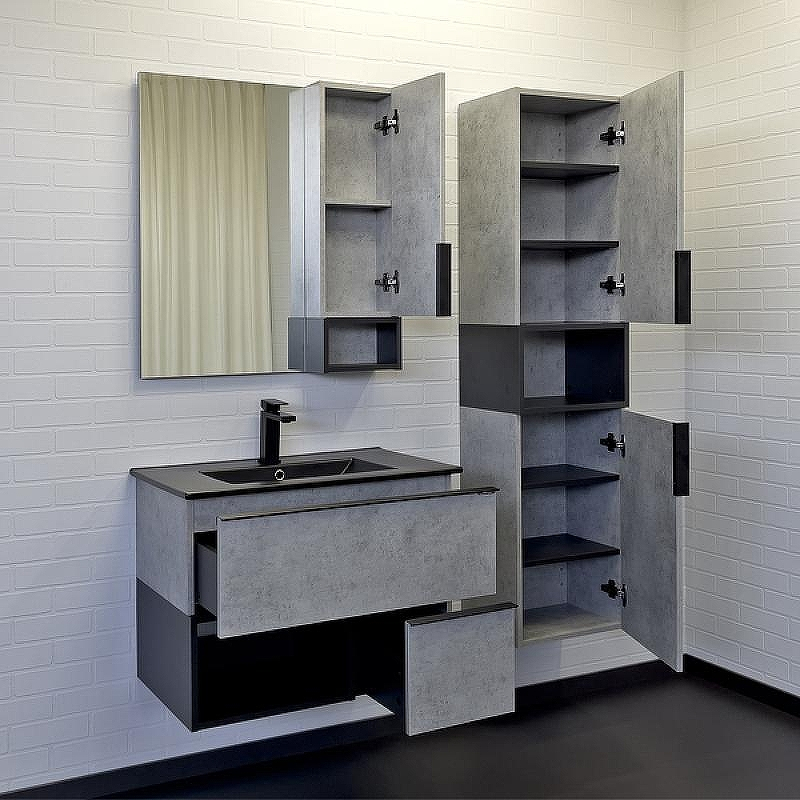 Тумба с раковиной Comforty Франкфурт 75 00-00011082 подвесная Бетон светлый, купить, цена, заказать, магазин, доставка, скидка, промокод, купить, цена, заказать, магазин, доставка, скидка, промокод