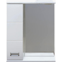 Зеркало со шкафом DIWO Дмитров 60 L СО-Дм04060-011Л с подсветкой Белое, купить, цена, заказать, магазин, доставка, скидка, промокод, купить, цена, заказать, магазин, доставка, скидка, промокод