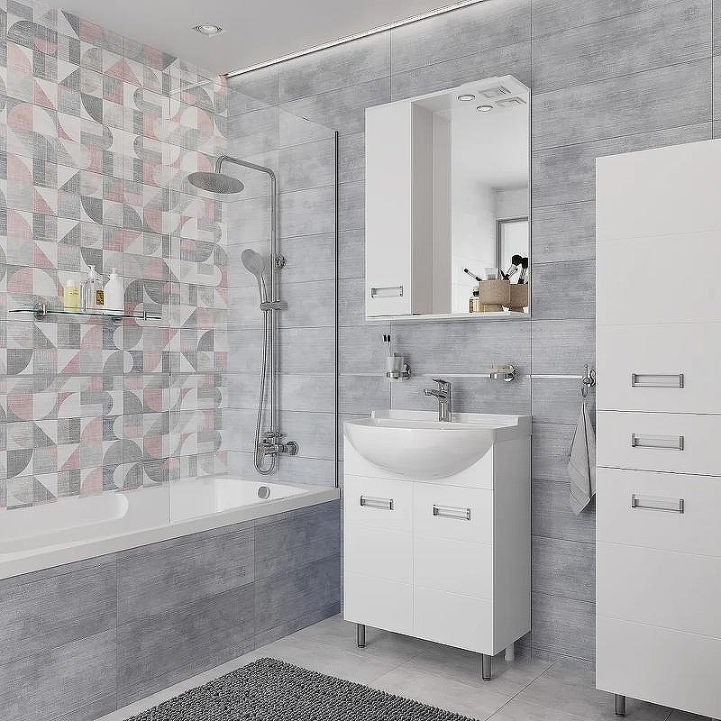 Зеркало со шкафом DIWO Дмитров 60 L СО-Дм04060-011Л с подсветкой Белое, купить, цена, заказать, магазин, доставка, скидка, промокод, купить, цена, заказать, магазин, доставка, скидка, промокод