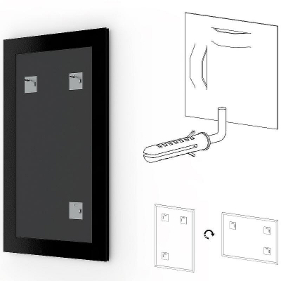 Зеркало Evoform Definite 83х63 BY 1009 в багетной раме - Сухой тростник 51