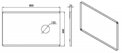 Зеркало Boheme Armadi Art Vallessi 80 542 с подсветкой с сенсорным выключателем