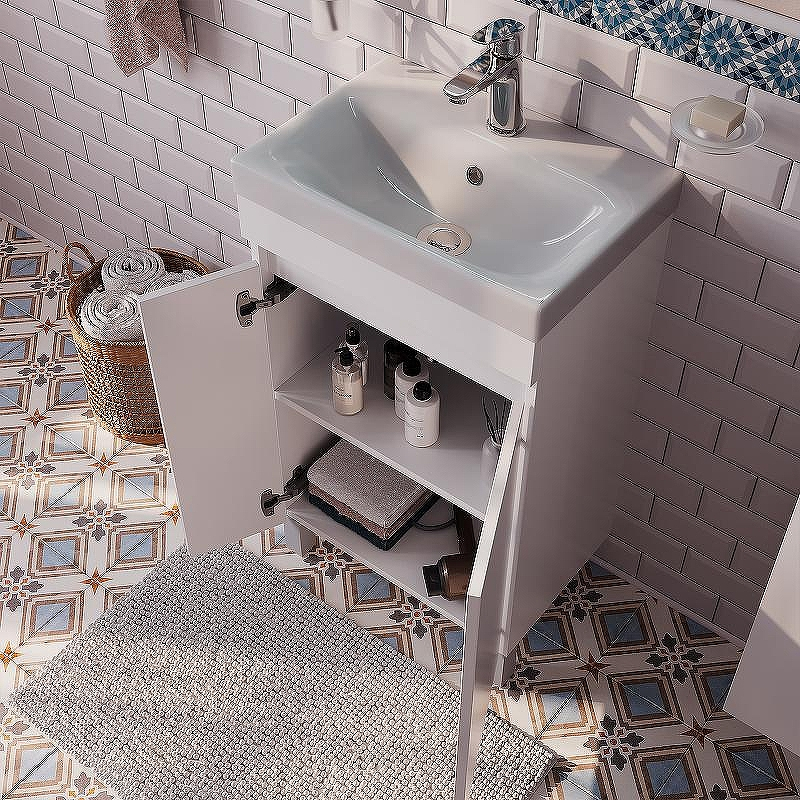 Тумба с раковиной Iddis Zodiac 50 ZOD5CDFi95K Белая, купить, цена, заказать, магазин, доставка, скидка, промокод, купить, цена, заказать, магазин, доставка, скидка, промокод