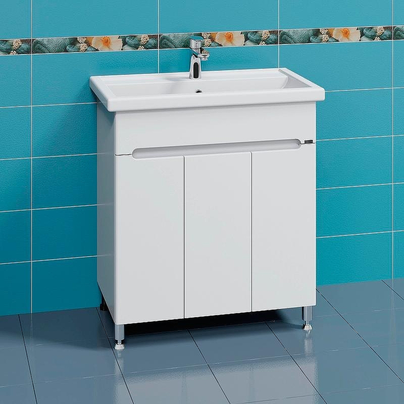 Тумба под раковину СанТа Лондон 80 224041 Белая, купить, цена, заказать, магазин, доставка, скидка, промокод, купить, цена, заказать, магазин, доставка, скидка, промокод