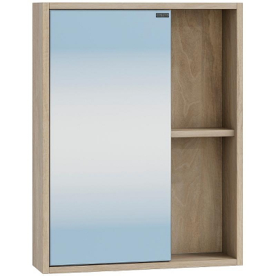 Зеркальный шкаф СанТа Прима 50 700343 Дуб светлый