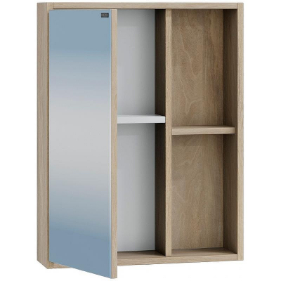 Зеркальный шкаф СанТа Прима 50 700343 Дуб светлый