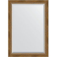 Зеркало Evoform Exclusive 103х73 BY 3458 с фацетом в багетной раме - Состаренная бронза с плетением 70, купить, цена, заказать, магазин, доставка, скидка, промокод, купить, цена, заказать, магазин, доставка, скидка, промокод