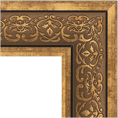 Зеркало Evoform Exclusive 149х64 BY 3552 с фацетом в багетной раме - Вензель бронзовый 101