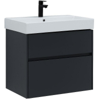 Тумба под раковину Aquanet Бруклин 70 310141 подвесная Антрацит матовый, купить, цена, заказать, магазин, доставка, скидка, промокод, купить, цена, заказать, магазин, доставка, скидка, промокод