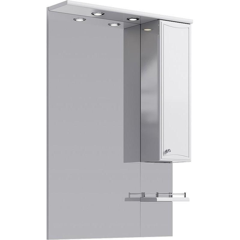 Зеркало со шкафом Aqwella Барселона 70 Ba.02.07 с подсветкой Белое, купить, цена, заказать, магазин, доставка, скидка, промокод, купить, цена, заказать, магазин, доставка, скидка, промокод