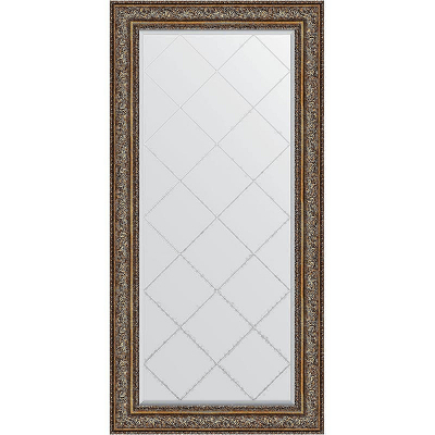 Зеркало Evoform Exclusive-G 162х80 BY 4298 с гравировкой в багетной раме - Виньетка состаренная бронза 109