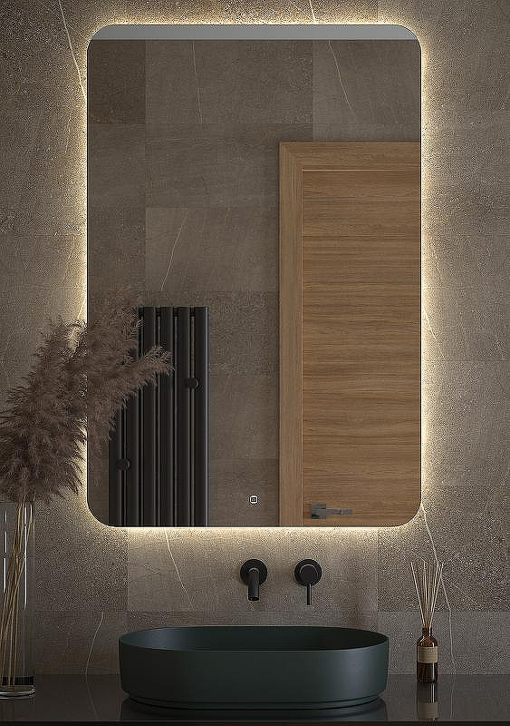 Зеркало Defesto Opti 80x120 DF 2810S с подсветкой 38W-4500К/Сенсорный выключатель/Нейтральный белый свет, купить, цена, заказать, магазин, доставка, скидка, промокод, купить, цена, заказать, магазин, доставка, скидка, промокод