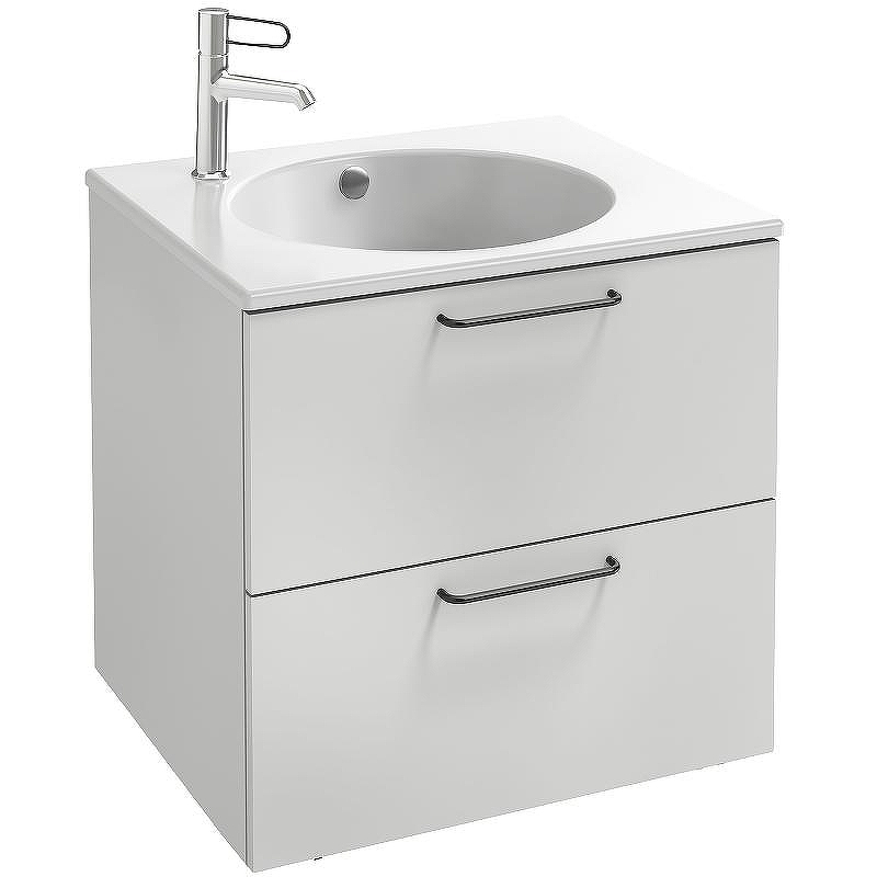 Тумба под раковину Jacob Delafon Odeon Rive Gauche 60 EB2520-R9-N18 подвесная Белая ручки Черные, купить, цена, заказать, магазин, доставка, скидка, промокод, купить, цена, заказать, магазин, доставка, скидка, промокод