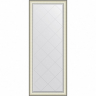 Зеркало Evoform Exclusive-G Floor 200х79 BY 6393 с гравировкой в багетной раме - Белая кожа с хромом 78, купить, цена, заказать, магазин, доставка, скидка, промокод, купить, цена, заказать, магазин, доставка, скидка, промокод