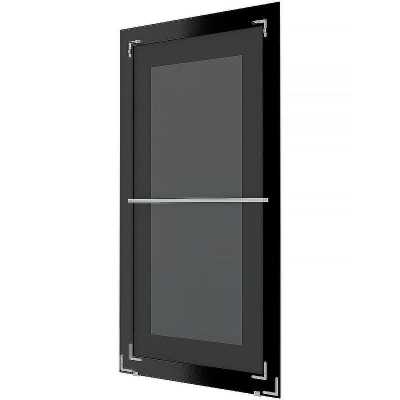 Зеркало Evoform Exclusive-G Floor 200х79 BY 6393 с гравировкой в багетной раме - Белая кожа с хромом 78