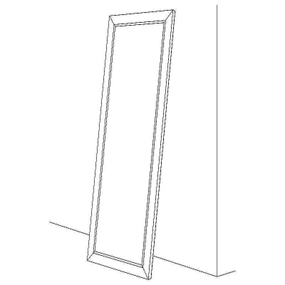 Зеркало Evoform Exclusive-G Floor 200х79 BY 6393 с гравировкой в багетной раме - Белая кожа с хромом 78