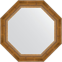 Зеркало Evoform Octagon 58х58 BY 7316 в багетной раме - Состаренная бронза с плетением 70, купить, цена, заказать, магазин, доставка, скидка, промокод, купить, цена, заказать, магазин, доставка, скидка, промокод