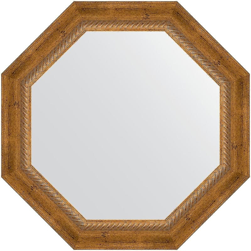 Зеркало Evoform Octagon 58х58 BY 7316 в багетной раме - Состаренная бронза с плетением 70, купить, цена, заказать, магазин, доставка, скидка, промокод, купить, цена, заказать, магазин, доставка, скидка, промокод