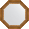 Зеркало Evoform Octagon 58х58 BY 7316 в багетной раме - Состаренная бронза с плетением 70, купить, цена, заказать, магазин, доставка, скидка, промокод, купить, цена, заказать, магазин, доставка, скидка, промокод