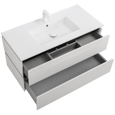 Тумба под раковину Cezares Plane 100 PLANE-1000-2C-SO-BL подвесная Bianco Lucido