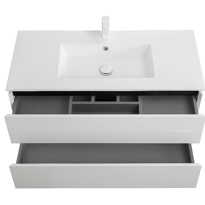 Тумба под раковину Cezares Plane 100 PLANE-1000-2C-SO-BL подвесная Bianco Lucido, купить, цена, заказать, магазин, доставка, скидка, промокод, купить, цена, заказать, магазин, доставка, скидка, промокод