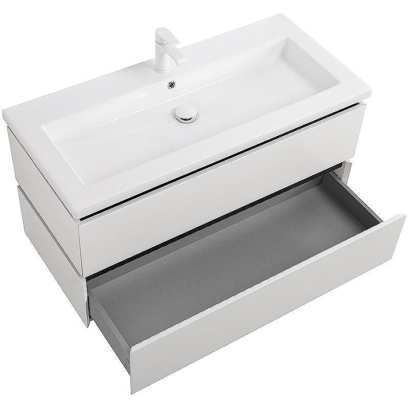 Тумба под раковину Cezares Plane 100 PLANE-1000-2C-SO-BL подвесная Bianco Lucido, купить, цена, заказать, магазин, доставка, скидка, промокод, купить, цена, заказать, магазин, доставка, скидка, промокод