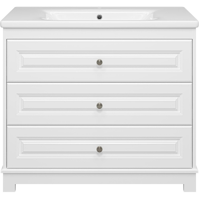 Тумба с раковиной Misty Ларго 100 УТ000023207 Белая матовая