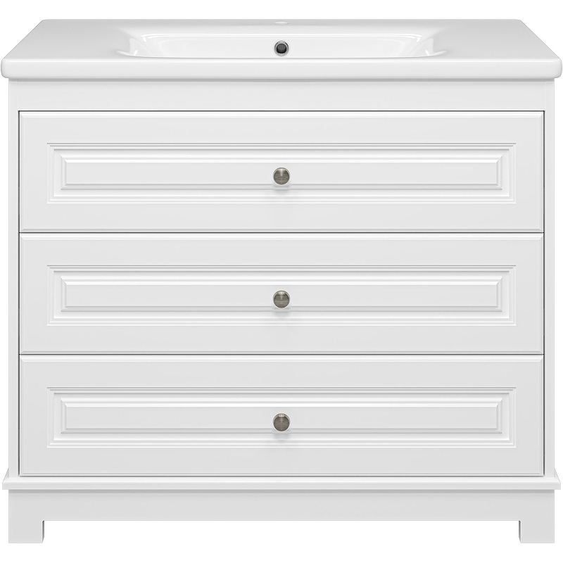 Тумба с раковиной Misty Ларго 100 УТ000023207 Белая матовая, купить, цена, заказать, магазин, доставка, скидка, промокод, купить, цена, заказать, магазин, доставка, скидка, промокод