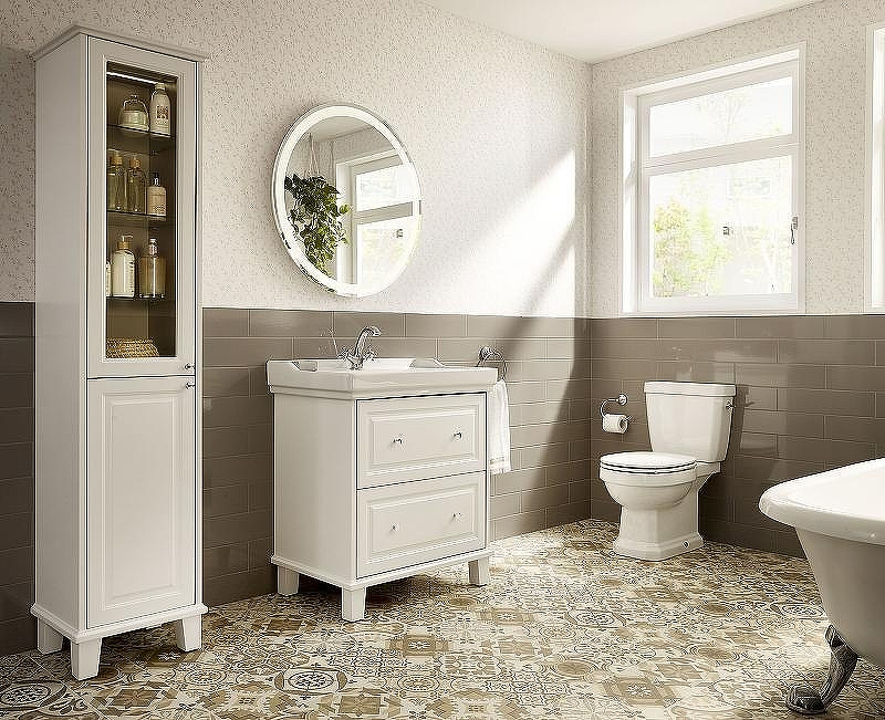 Шкаф пенал Roca Carmen 44 857137415 Сатин белый, купить, цена, заказать, магазин, доставка, скидка, промокод, купить, цена, заказать, магазин, доставка, скидка, промокод