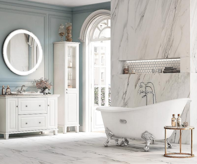 Шкаф пенал Roca Carmen 44 857137415 Сатин белый, купить, цена, заказать, магазин, доставка, скидка, промокод, купить, цена, заказать, магазин, доставка, скидка, промокод