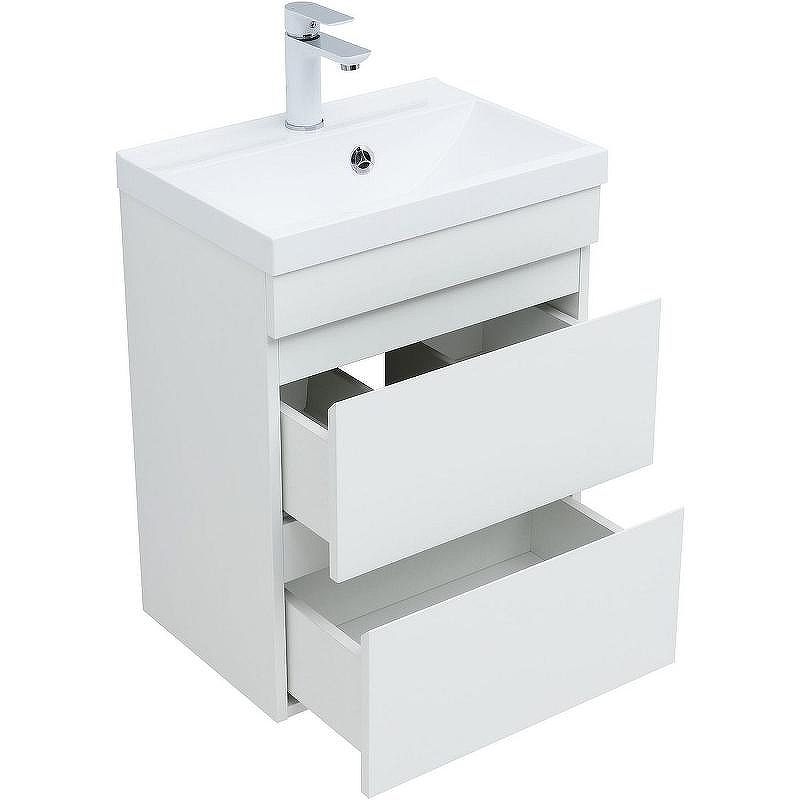 Тумба под раковину Aquanet Нота New 50 335416 подвесная Белый глянец, купить, цена, заказать, магазин, доставка, скидка, промокод, купить, цена, заказать, магазин, доставка, скидка, промокод