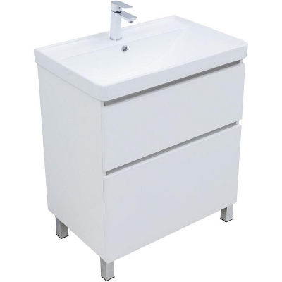 Тумба под раковину Aquanet Вега 70 344122 Белый глянец