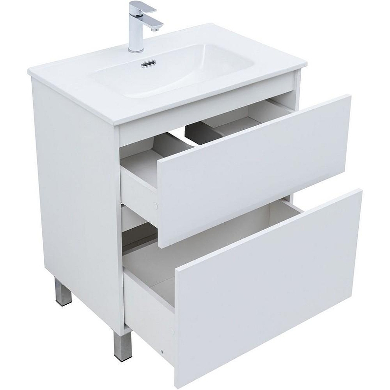 Тумба под раковину Aquanet Вега 70 344122 Белый глянец, купить, цена, заказать, магазин, доставка, скидка, промокод, купить, цена, заказать, магазин, доставка, скидка, промокод