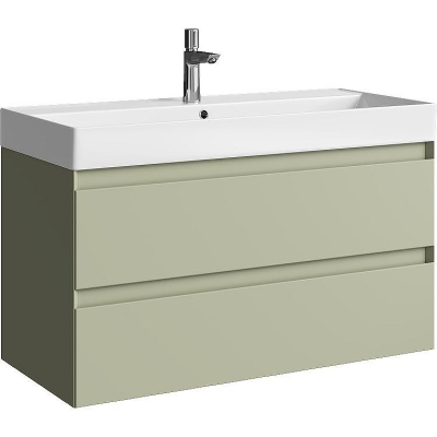 Тумба под раковину Aqwella Geometria 100 GE01102SH подвесная Шалфей зеленый