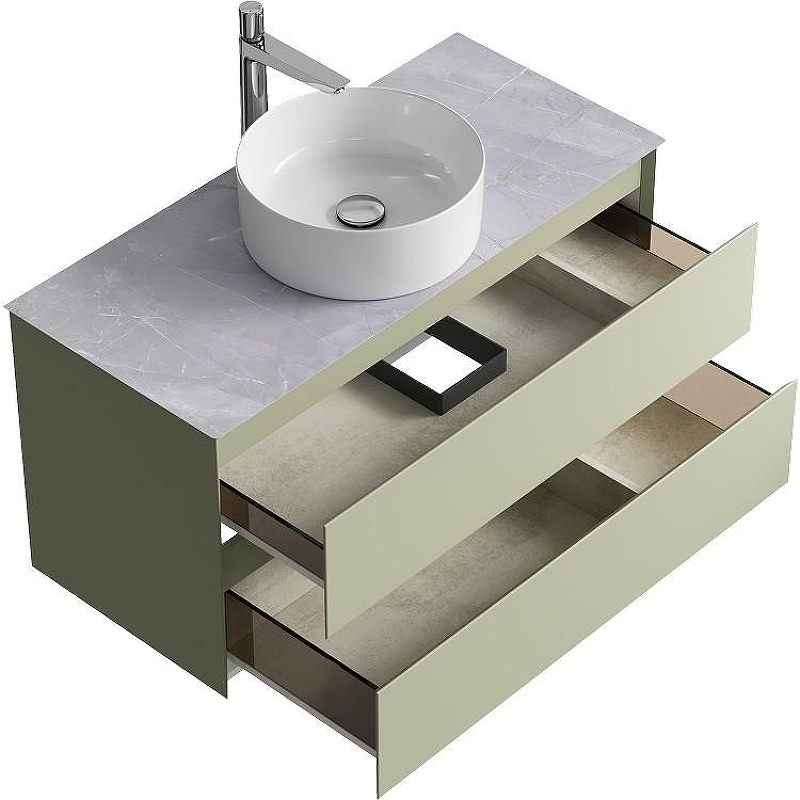 Тумба под раковину Aqwella Geometria 100 GE01102SH подвесная Шалфей зеленый, купить, цена, заказать, магазин, доставка, скидка, промокод, купить, цена, заказать, магазин, доставка, скидка, промокод